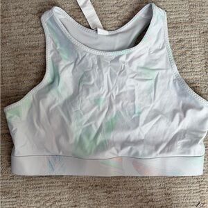 Fabletics White and Mint Sports Bra